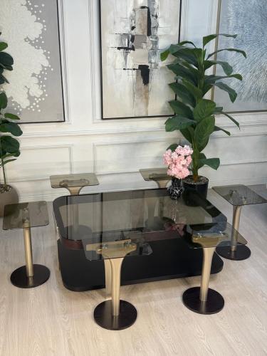 طقم طاولات ابيات 7قطع 3 الوان