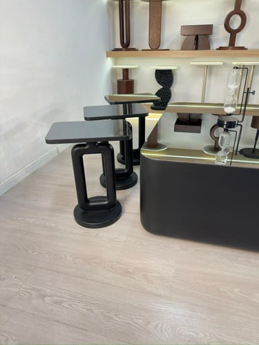 طقم طاولات تحفة 7 قطع مرايا اسود