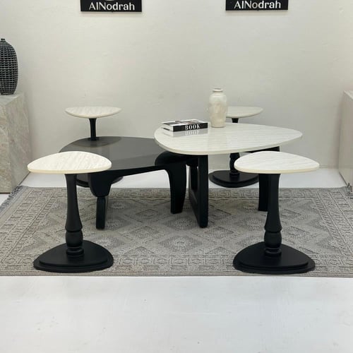 طقم طاولات مثلثات 6 قطع لون اسود