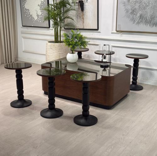 طقم طاولات نما سنديان بني 7قطع