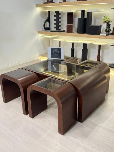 طقم جوز سطح زجاج