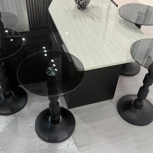 طقم طاولات سما 8قطع لون اسود