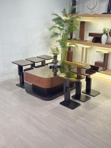 طقم طاولات ليون سنديان 7قطع