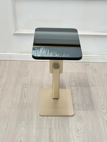 طاولة خدمة سطح مرايا قاعده خشب لون مكس