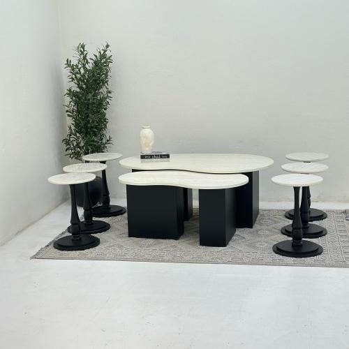 طقم طاولات كلياوي 8قطع لون اسود