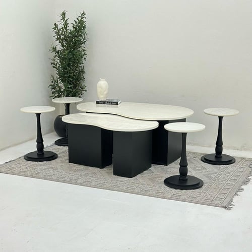 طقم طاولات كلياوي 6قطع لون اسود