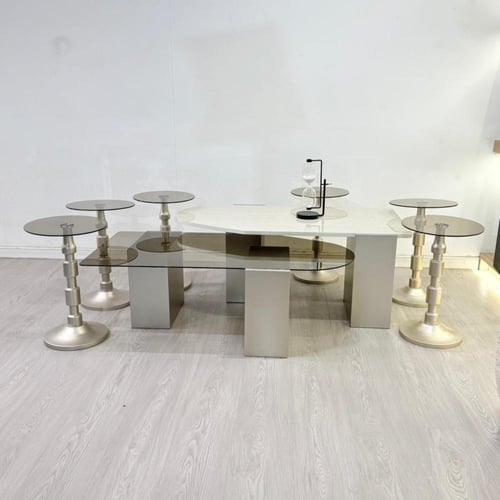 طقم طاولات سما 8قطع لون مكس