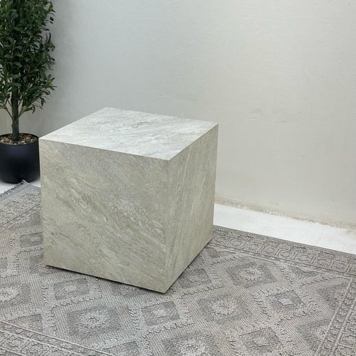 طاولة زاوية بديل حجر ملمس خشن 60*60*60