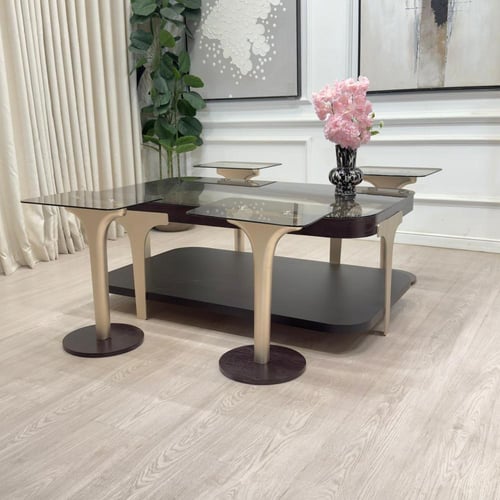 طقم طاولات ابيات 5قطع 3 الوان