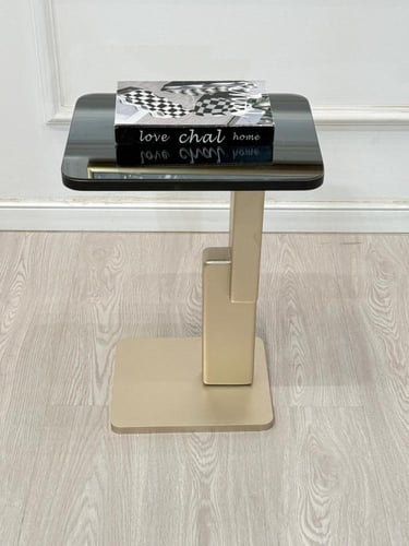 طاولة خدمة سطح مرايا قاعده خشب لون مكس