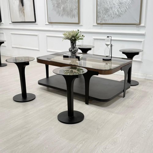 طقم طاولات ابيات 5قطع 2الوان