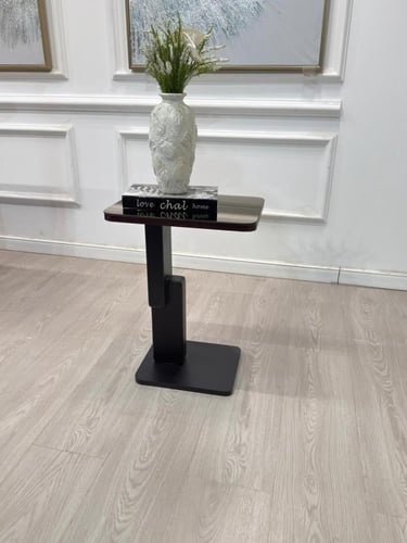 طاولة خدمة سطح مرايا قاعده خشب لون اسود