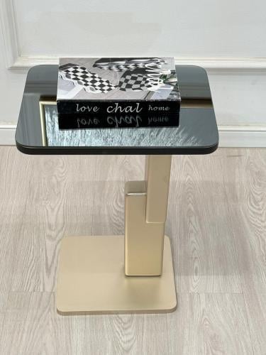 طاولة خدمة سطح مرايا قاعده خشب لون مكس