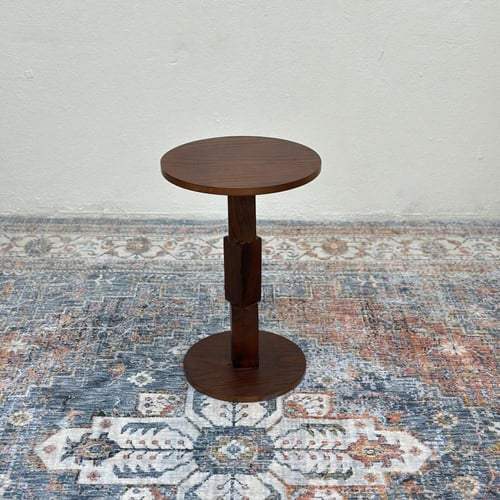 طاولة خدمة دائري خشب قشرة سنديان