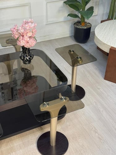 طقم طاولات ابيات 5قطع 3 الوان