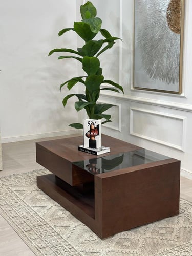 طقم طاولات كوبرا 5 قطع سنديان بني