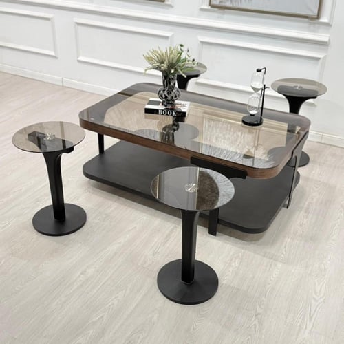 طقم طاولات ابيات 5قطع 2الوان