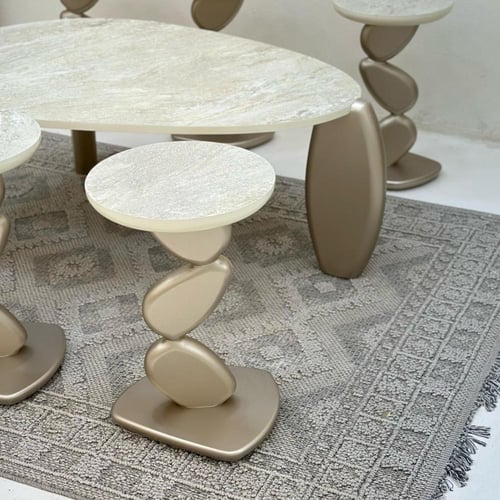 طقم طاولات ستون 7 قطع مكس