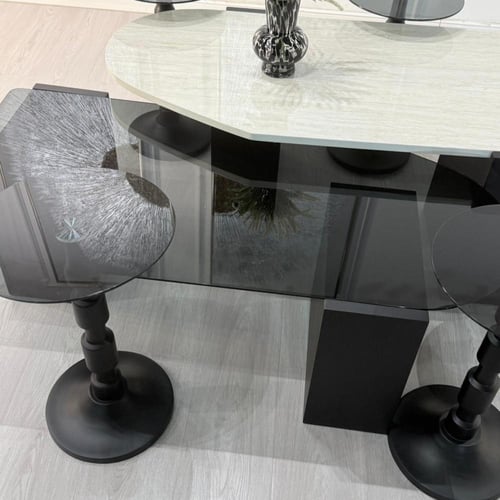 طقم طاولات سما 8قطع لون اسود