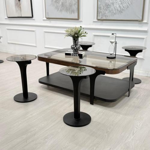 طقم طاولات ابيات 5قطع 2الوان