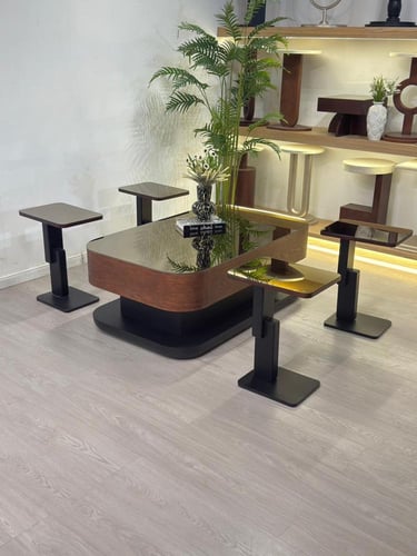 طقم طاولات ليون سنديان 5قطع