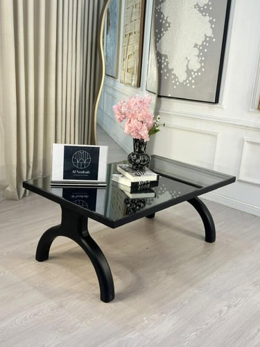 طقم طاولات عنكبوت 7قطع مرايا اسود