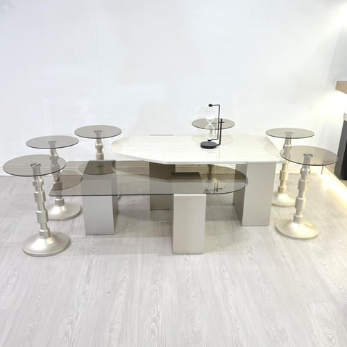 طقم طاولات سما 8قطع لون مكس