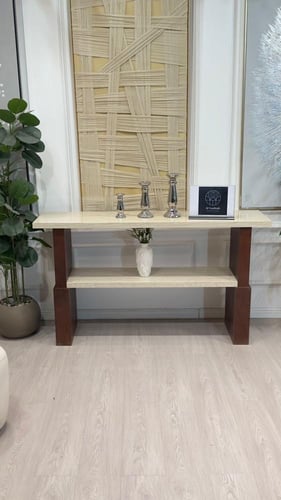 مدخل دورين خشب سنديان سطح بديل الرخام