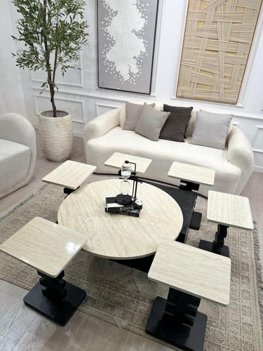 طقم طاولات اطياب 8قطع لون اسود