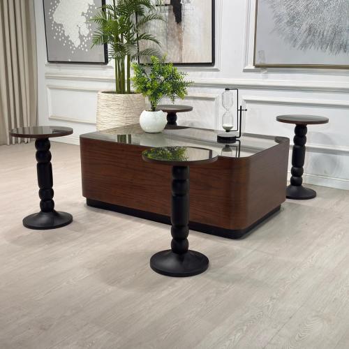 طقم طاولات نما سنديان بني 5قطع