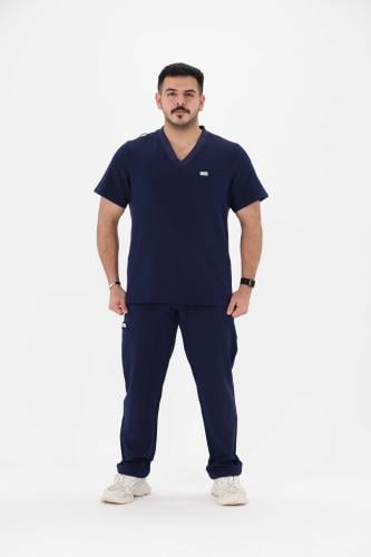 تيشيرت سكراب طبي رجالي مرن لون كحلي