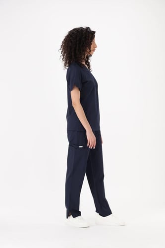 بنطلون سكراب طبي نسائي كلاسيك لون كحلي