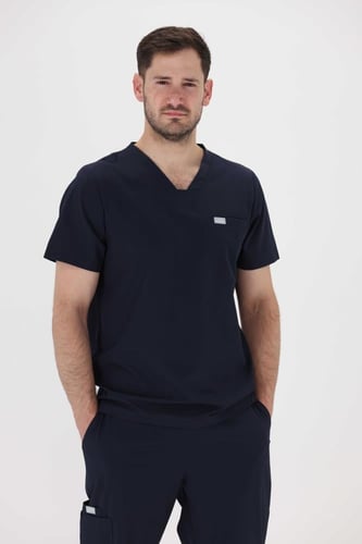 بنطلون سكراب طبي رجالي كلاسيك لون كحلي