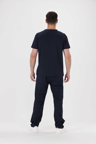 بنطلون سكراب طبي رجالي كلاسيك لون كحلي