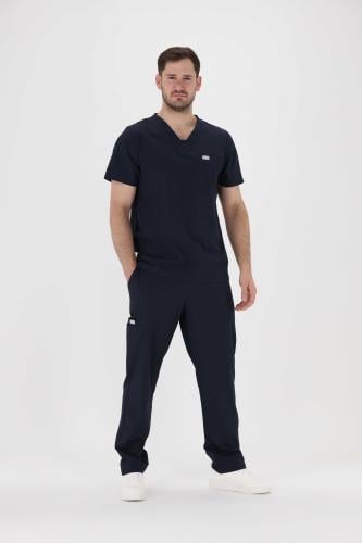 تيشيرت سكراب طبي رجالي كلاسيك لون كحلي