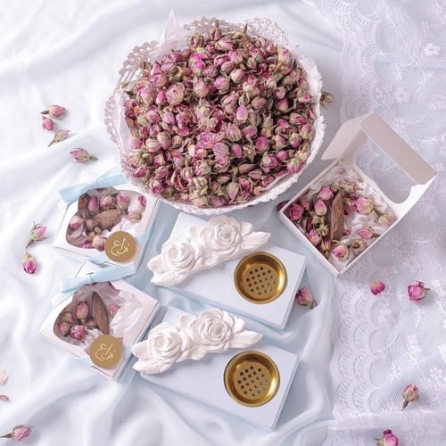 6 حبات توزيعات مباخر ألفة - سماوي وأوف وايت