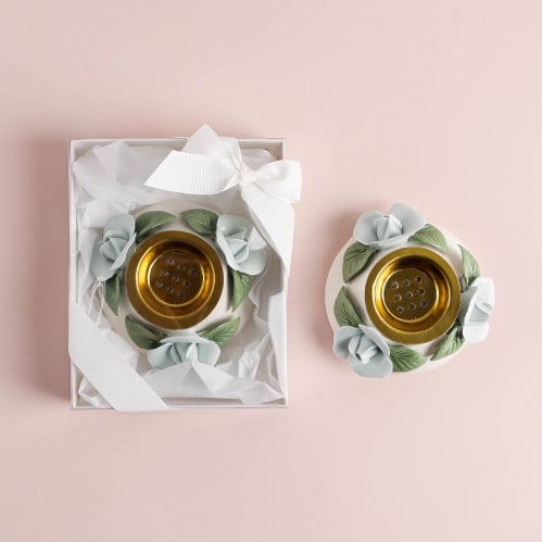 12 حبة - مبخرة سيراميك مورّدة - لون سماوي