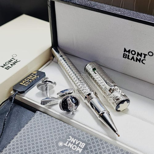 طقم قلم وكبك مونت بلانك