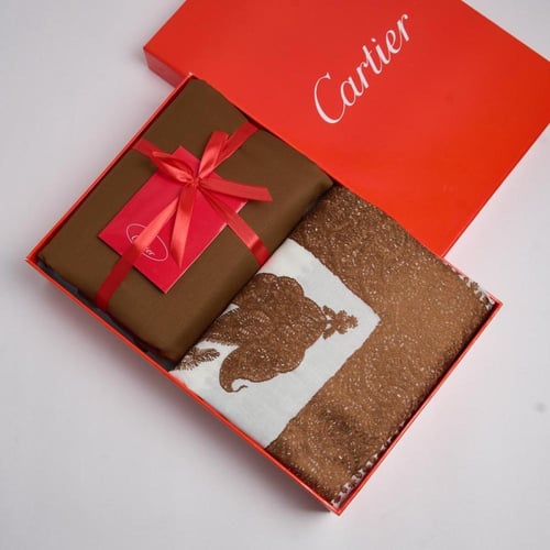 شال كشميري مع قماش كارتير