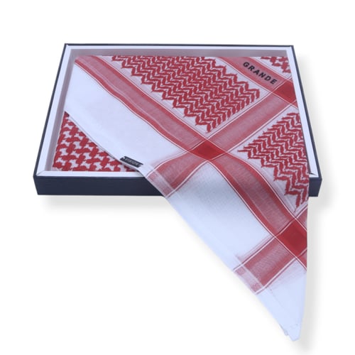 شماغ GRANDE احمر رسمي جديد