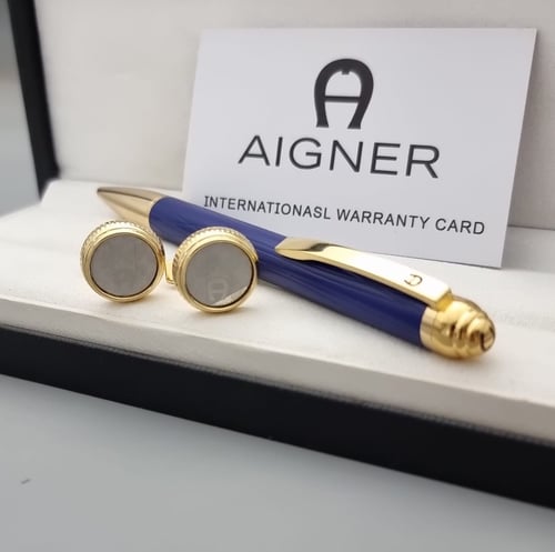 طقم قلم وكبك اقنر AIGNER