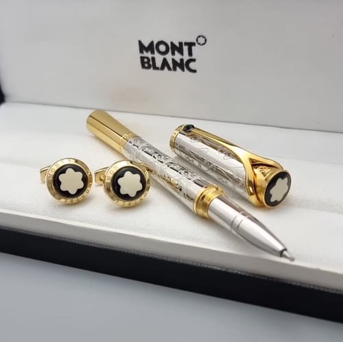 طقم قلم و كبك مونت بلانك