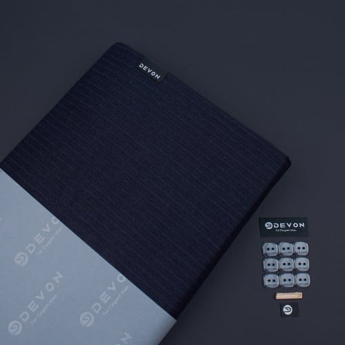 قماش ديفون شتوي جوخ مقلم كحلي