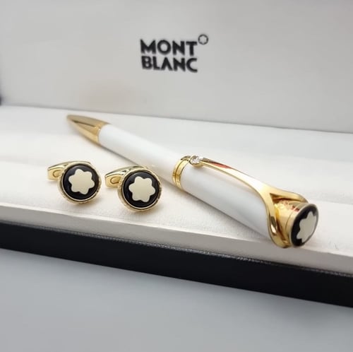 طقم قلم و كبك مونت بلانك