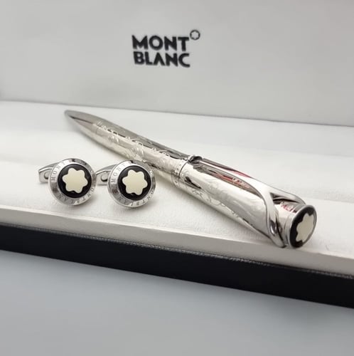 طقم قلم و كبك مونت بلانك