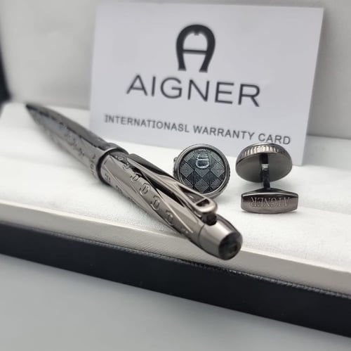 طقم قلم وكبك اقنر AIGNER