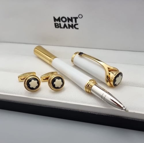 طقم قلم و كبك مونت بلانك