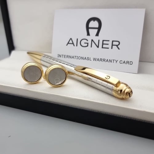 طقم قلم وكبك اقنر AIGNER