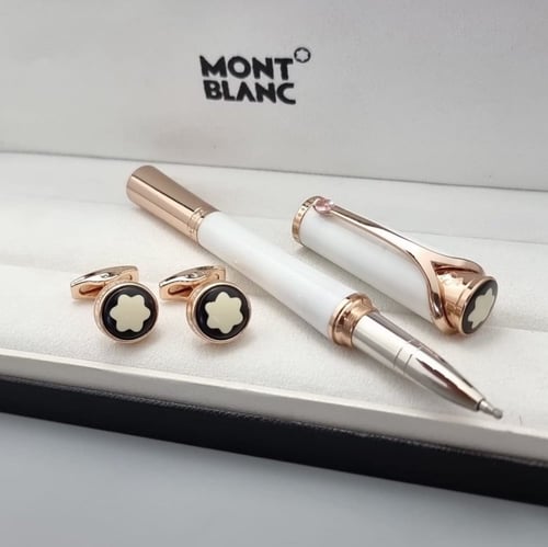 طقم قلم و كبك مونت بلانك