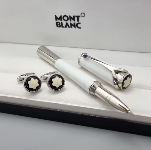 طقم قلم و كبك مونت بلانك